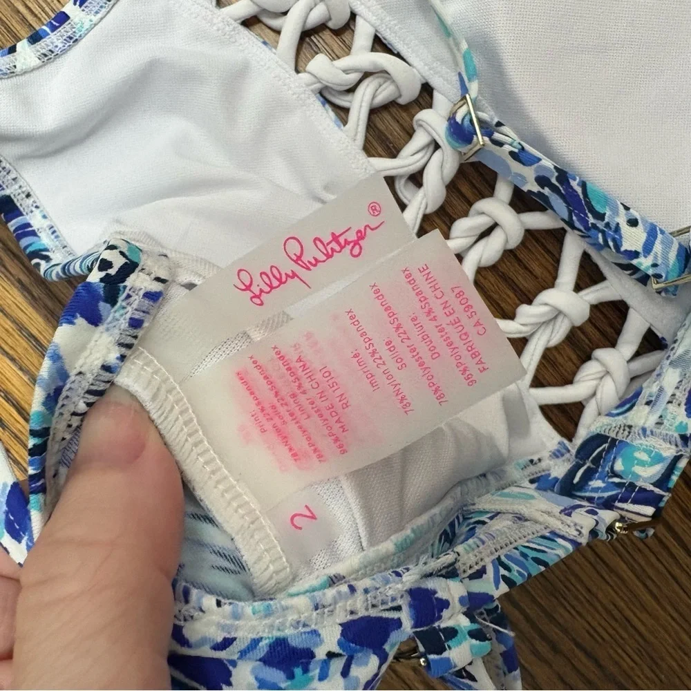 Lilly Pulitzer ADDERLAY BIKINI HALTER-TOP Like new!